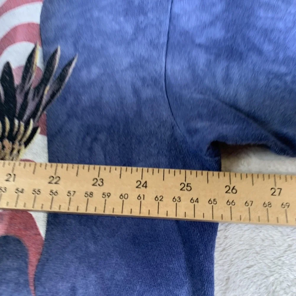 The Mountain Shirt Mens 2XL Blue Bald Eagle American Flag Monarch Crest‎ Tie Dye - Picture 5 of 10